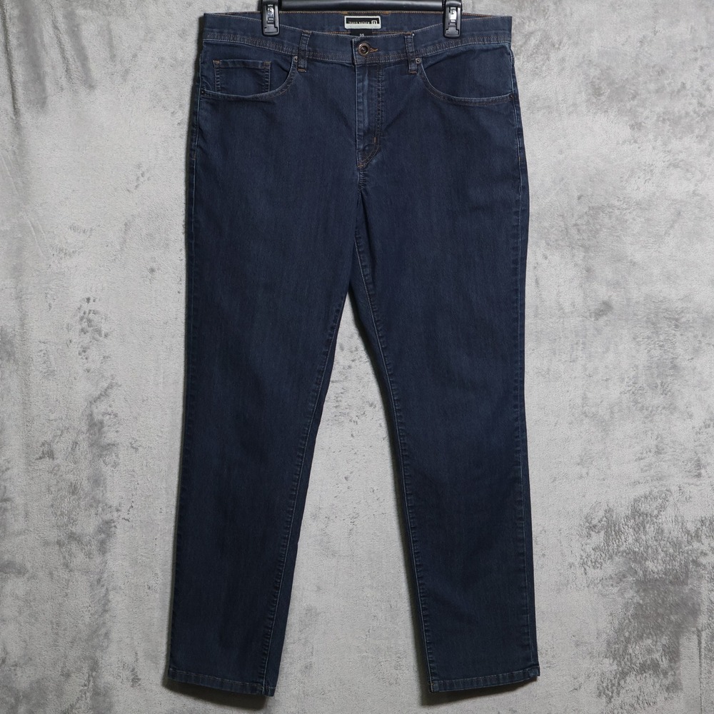 Travis Mathew Jeans Mens 36x32 Blue Denim Pants Straight Stretch Preppy Casual